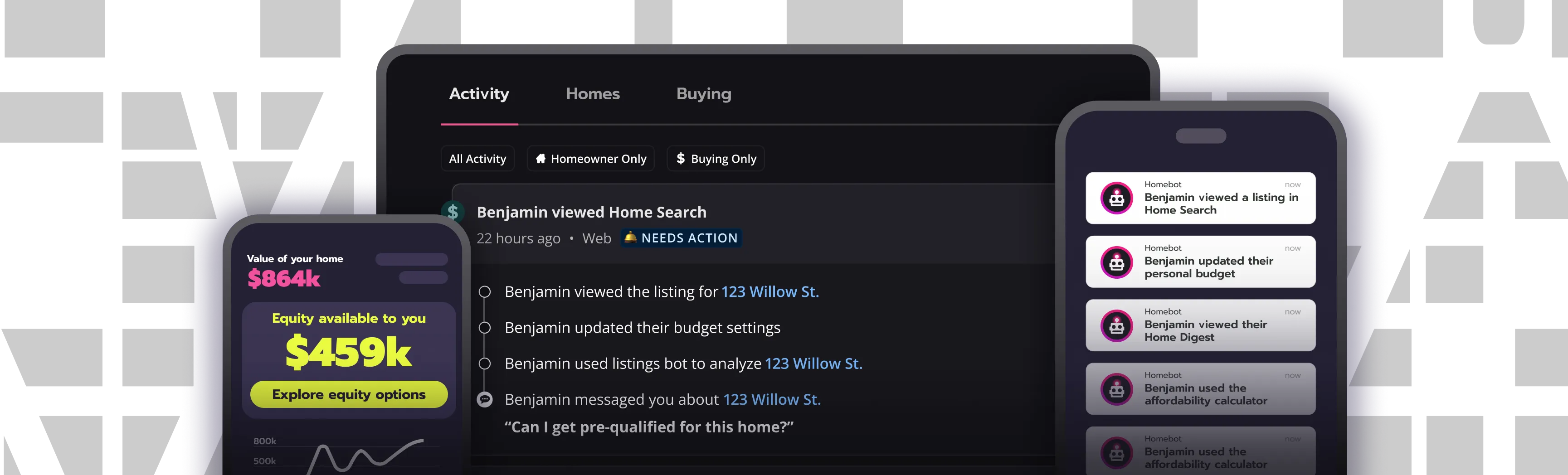 Homebot mobile app